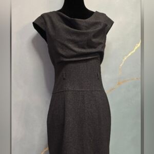Calvin Klein Charcoal Gray Women's Suit Dress Knee Length Sheath 4